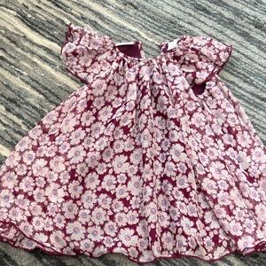 First Impressions Burgundy Floral Dress